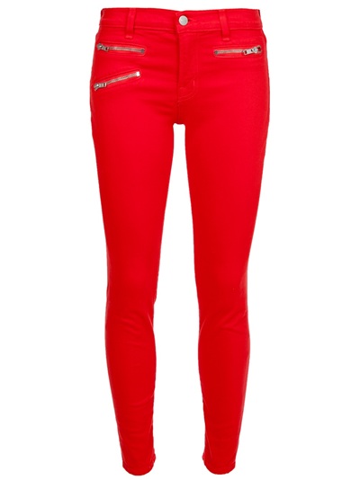 jeans - Tingimento vermelho