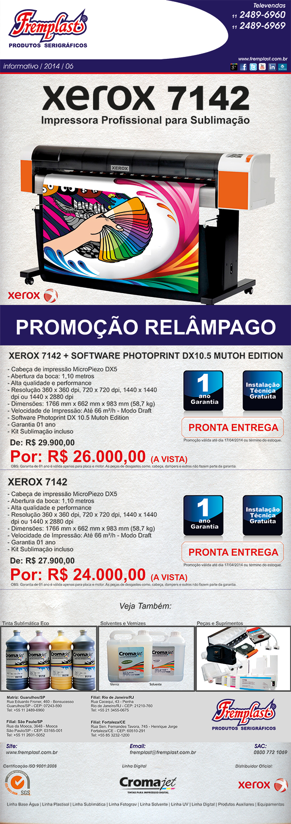 promoxerox fremplast - Promoção - impressora xerox
